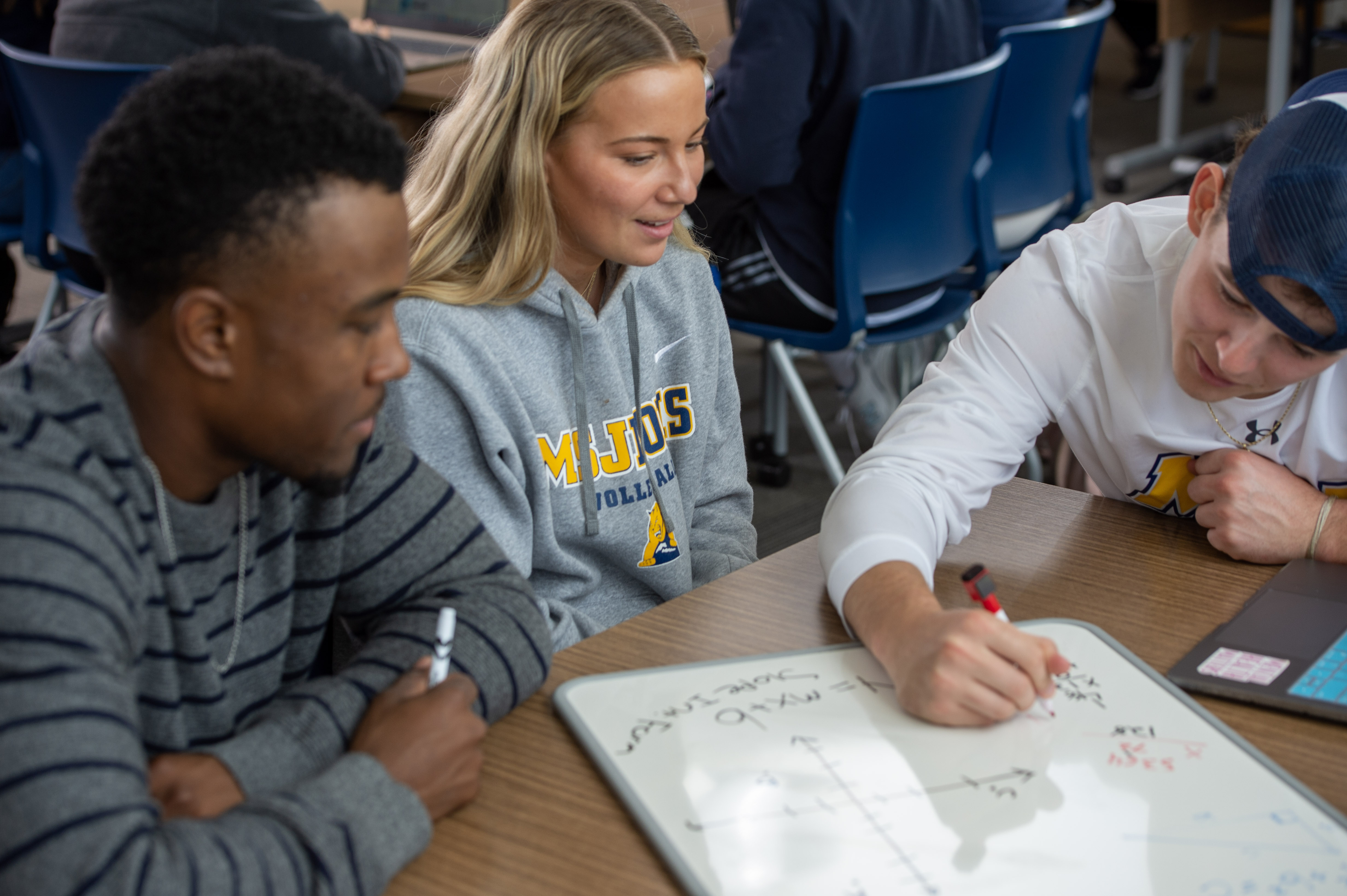 students studying together