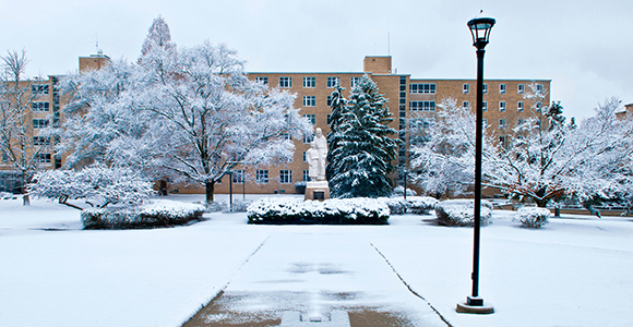 Mount St. Joseph University during snow day