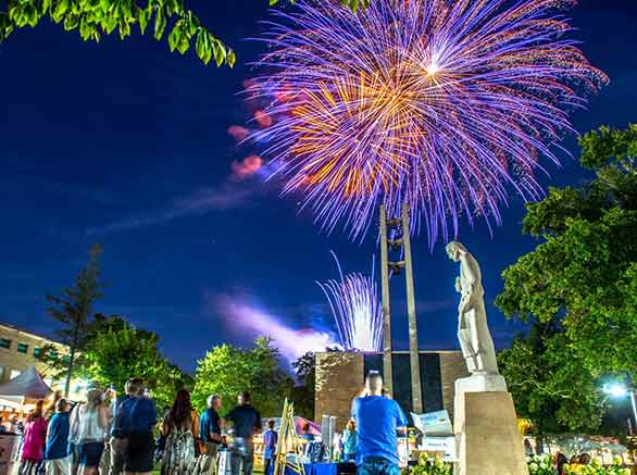 fireworks in sky