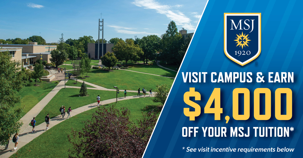 visit campus graphic with 4k visit incentive, requirements below
