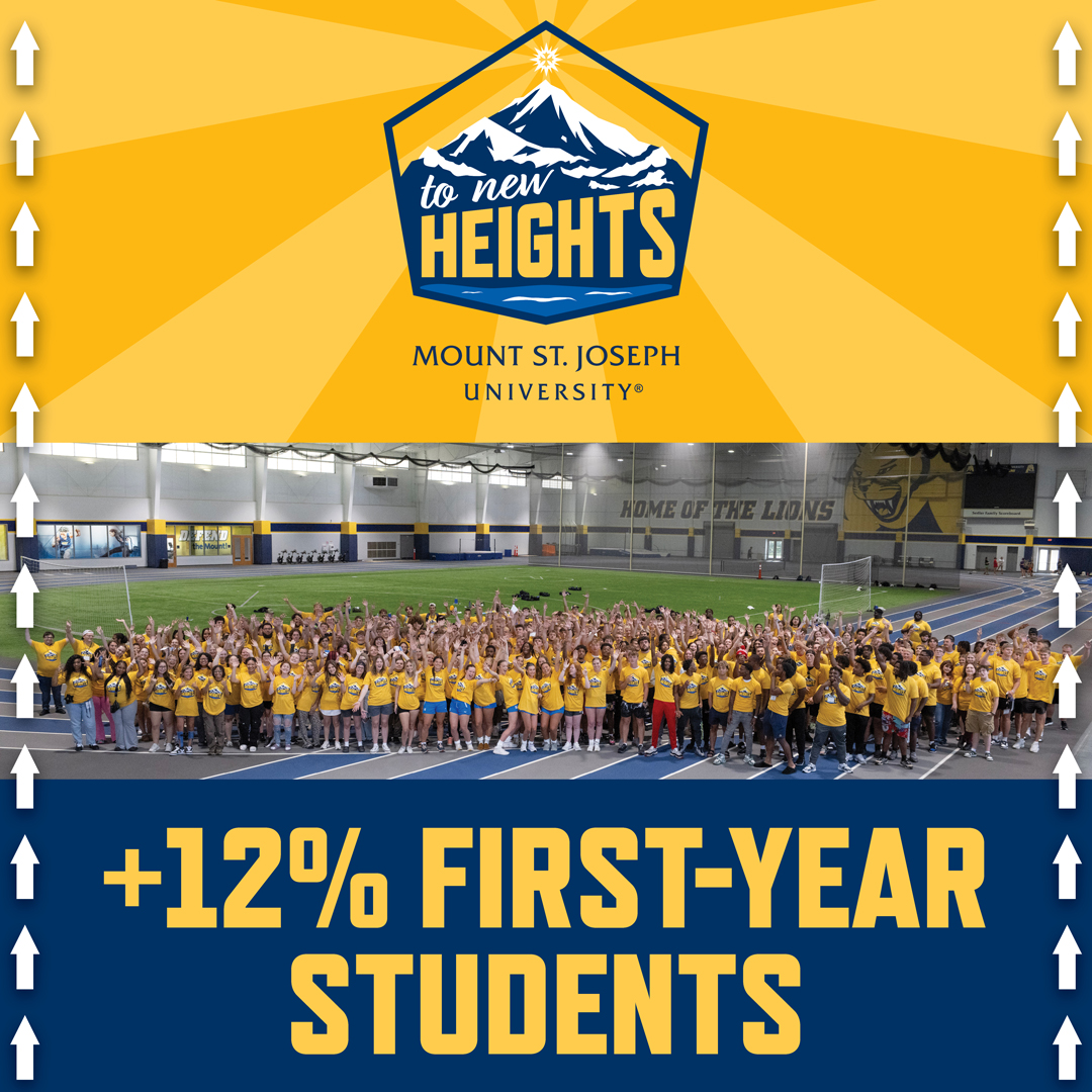 graphic with group of freshman students